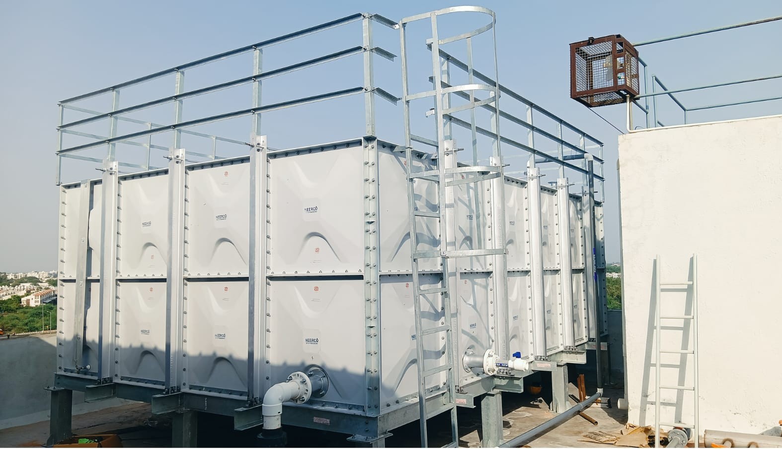 SMC Panel Water Tank with access platform
